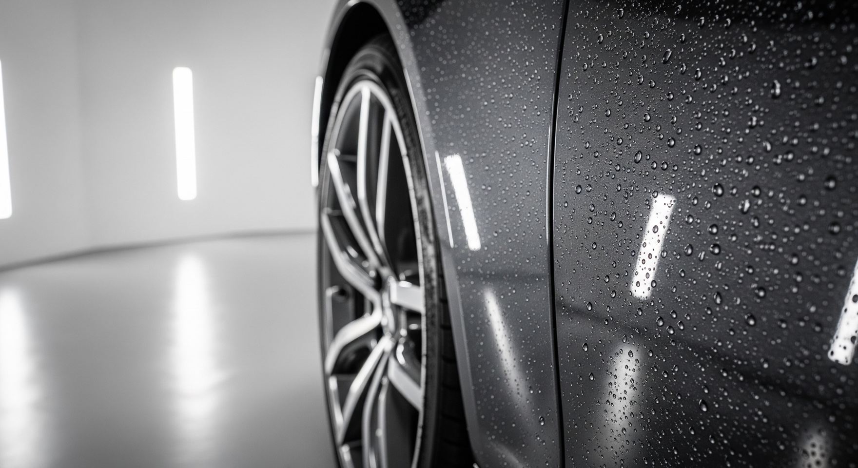 Deep gloss on a ceramic-coated bonnet