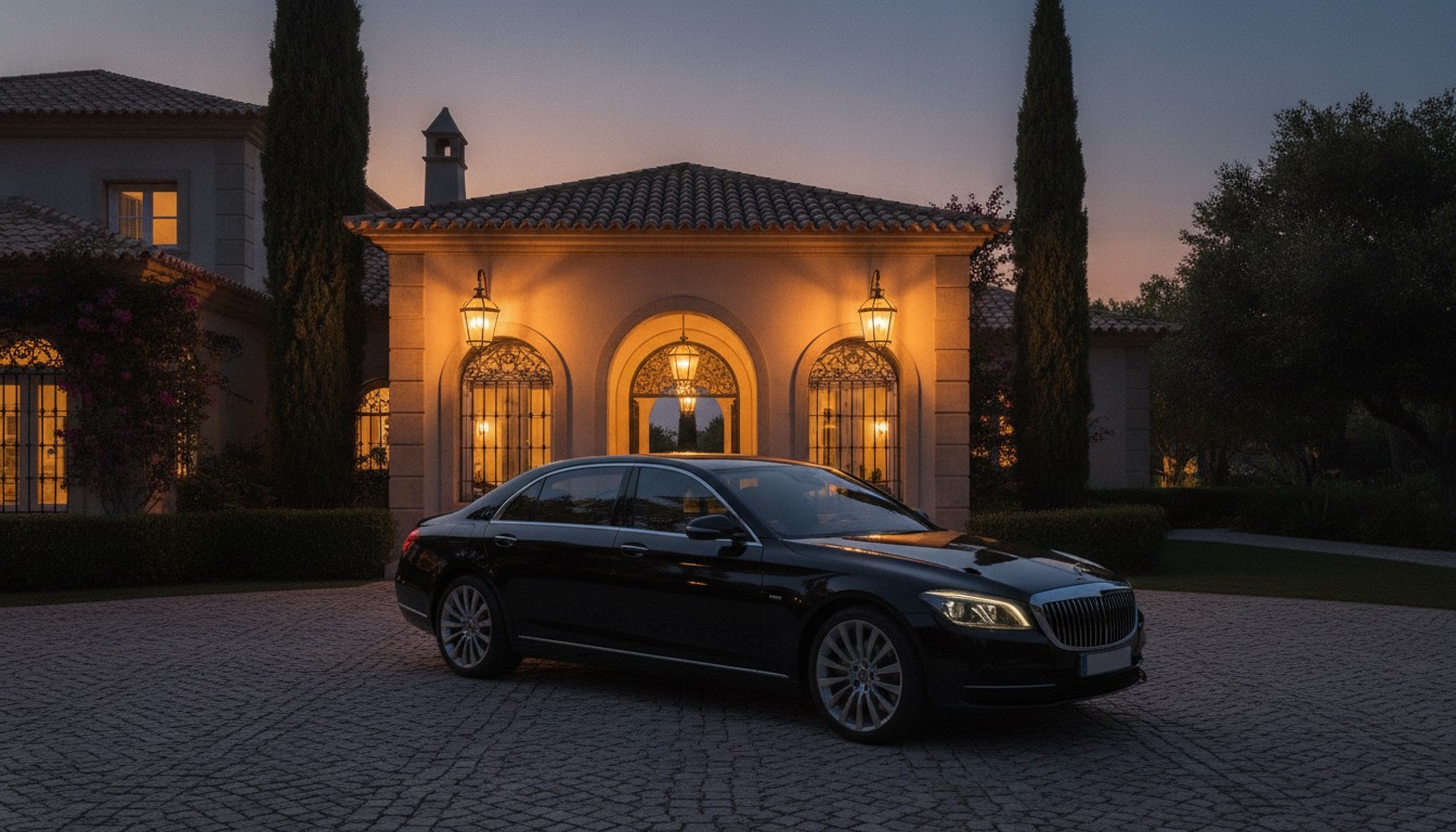 JustCars collects a client car at a villa
