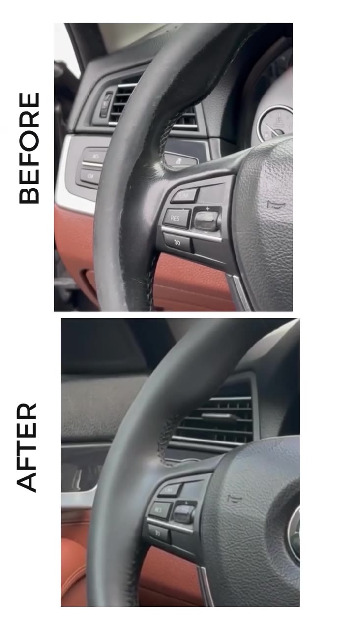 BMW steering wheel — restored