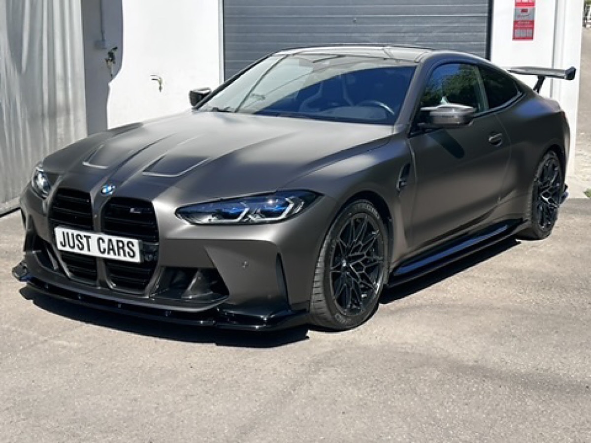 Matte-wrapped BMW M4 at the JustCars studio